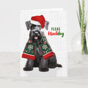 Scottish Terrier Dog Funny Fleas Navidog Christmas Holiday Card
