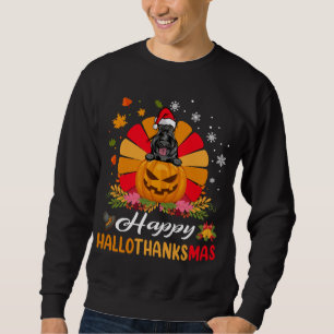 Scottish Terrier Dog Hallothanksmas Halloween Fall Sweatshirt