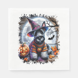 Scottish Terrier Dog Halloween Napkin