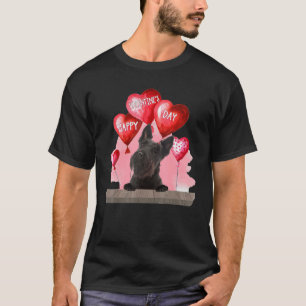 Scottish Terrier Dog Happy Valentines Day Pet Dog  T-Shirt