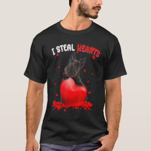 Scottish Terrier Dog I Steal Hearts Cute Valentine T-Shirt