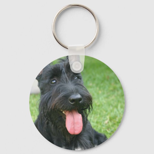 Scottish Terrier Dog Keychain (Front)
