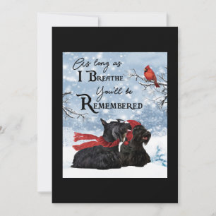 Scottish Terrier Dog Memorial Thank You Card
