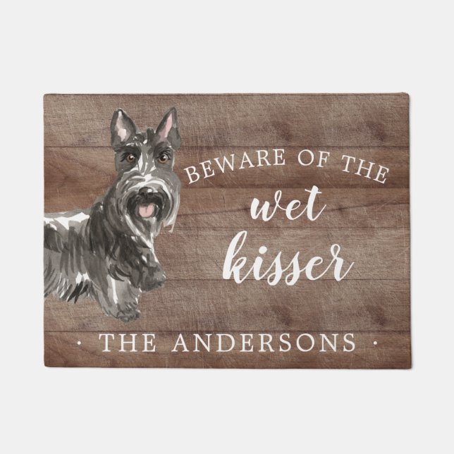 Scottish Terrier Dog Personalised Door Mat (Front)