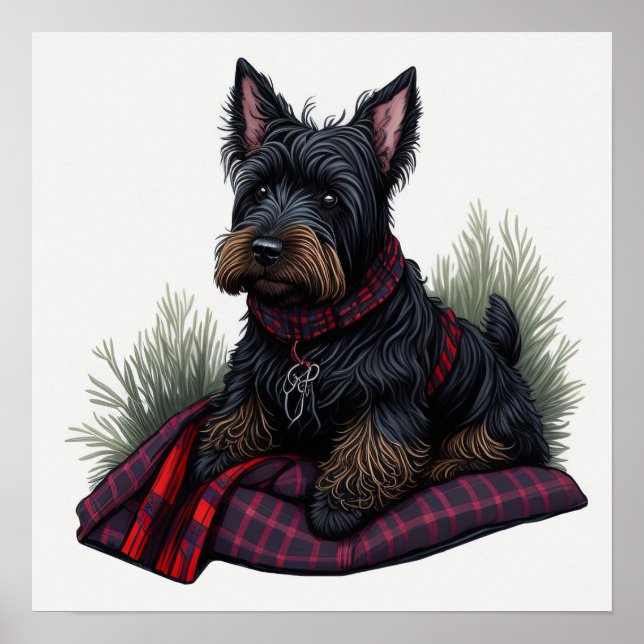 Scottish Terrier Dog Poster (Front)