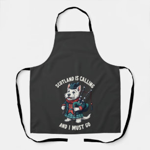 Scottish Terrier Dog Scotland Is Calling & I Must Apron