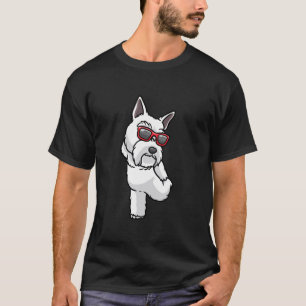 Scottish Terrier Dog Scottie Terrier With Sunglass T-Shirt