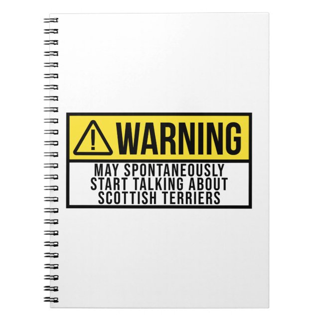 Scottish Terrier Dog - Scottish Terrier Lover Notebook (Front)