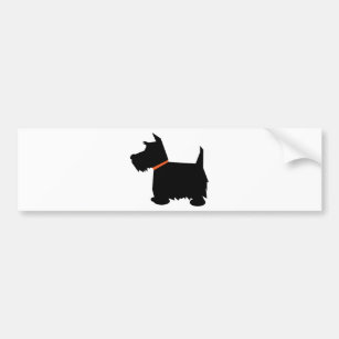 Scottish Terrier dog silhouette bumper sticker