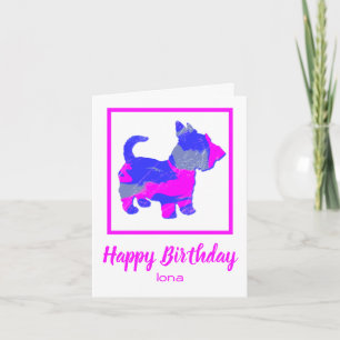 Scottish Terrier Dog Sillhouette Funny Birthday Card