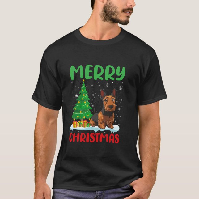 Scottish Terrier Dog Tree Xmas Sweater Ugly Christ (Front)