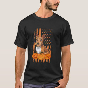 Scottish Terrier Dog USA Flag Patriotic Halloween T-Shirt