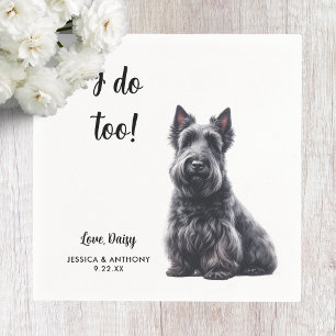 Scottish Terrier Dog Wedding  Napkin