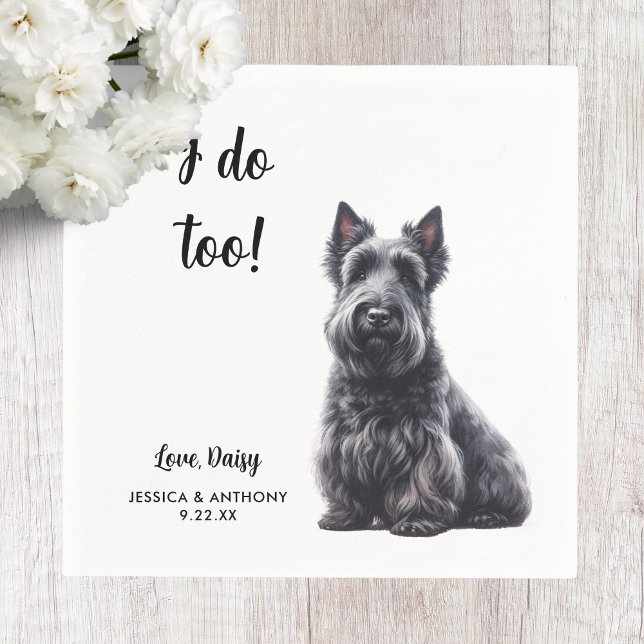 Scottish Terrier Dog Wedding  Napkin (Creator Uploaded)