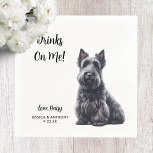 Scottish Terrier Dog Wedding Napkin