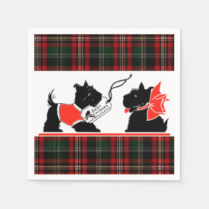 Scottish Terrier Dogs Gift Giving Napkin