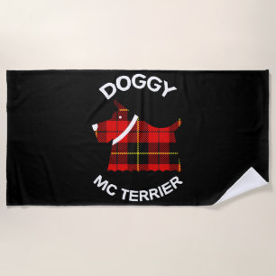 Scottish Terrier Dogs Terriers Dog Owners Cof Beach Towel