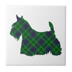 Scottish Terrier Duncan Tartan Ceramic Tile