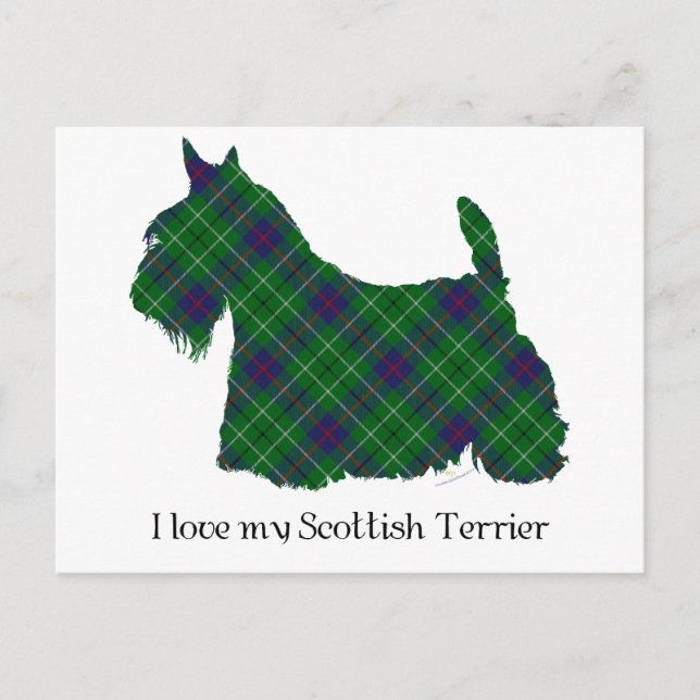 Scottish Terrier Duncan Tartan Postcard (Front)