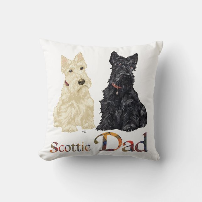 Scottish Terrier Father's Day Cushion (Front)