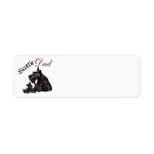 Scottish Terrier Father's Day Return Address Label