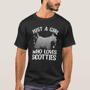 Scottish Terrier For Girls Women Scottie Dog T-Shirt