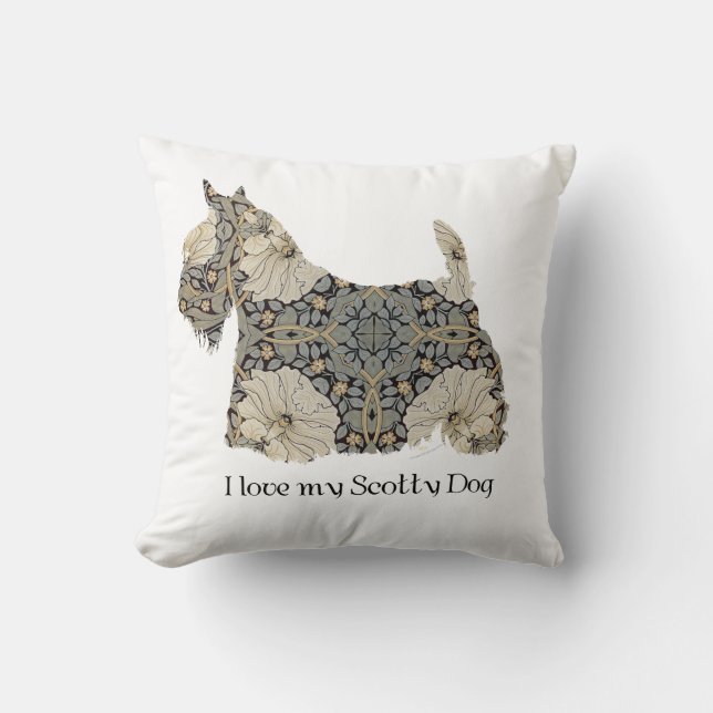 Scottish Terrier Fun Silhouette Cushion (Front)