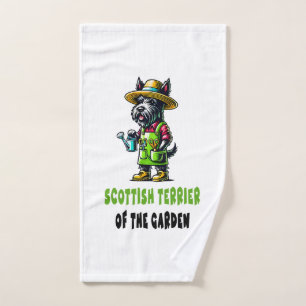 Scottish Terrier Gardener Hand Towel