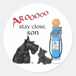 Scottish Terrier Gas Prices !! Classic Round Sticker