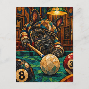 Scottish Terrier, Geometric Mosaic Postcard