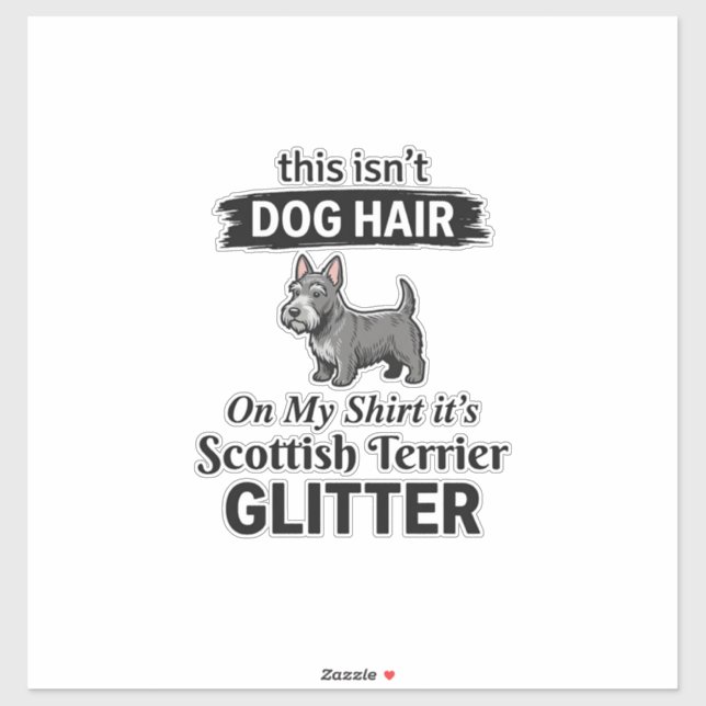 Scottish Terrier Glitter Funny Dog Lover Design_1 (Sheet)
