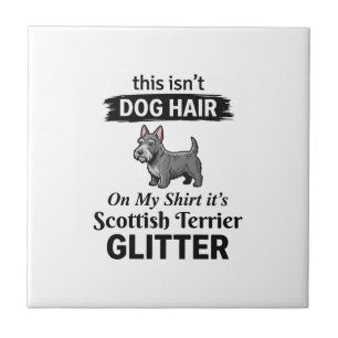 Scottish Terrier Glitter Funny Dog Lover Design_1 Ceramic Tile