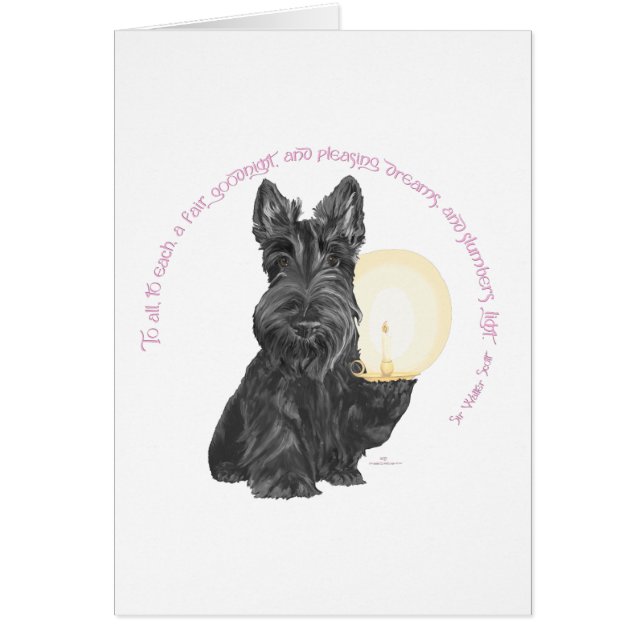 Scottish Terrier Goodnight PINK (Front)