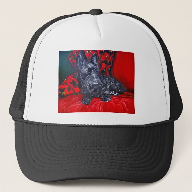 Scottish Terrier Haggis Trucker Hat (Front)