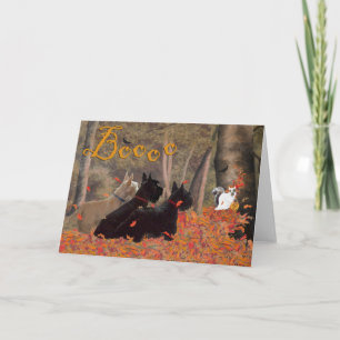 Scottish Terrier Halloween Greeting Card