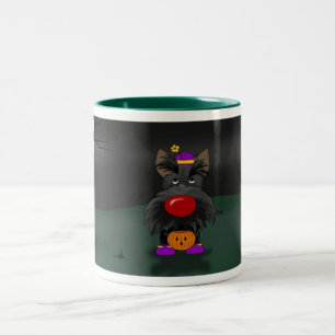 Scottish Terrier Halloween Two-Tone Coffee Mug