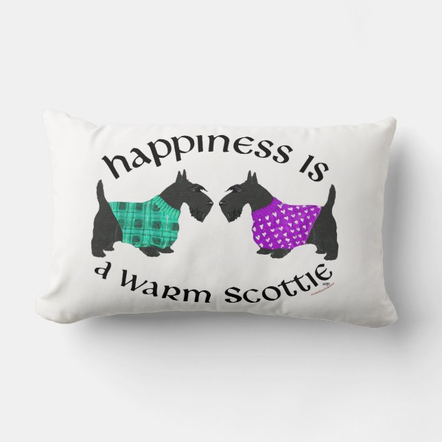 Scottish Terrier Happiness Pillow (Front)