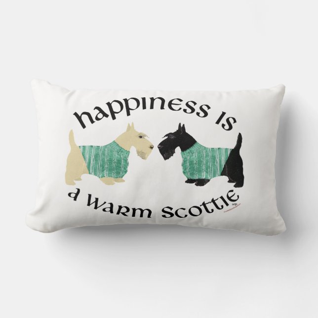 Scottish Terrier Happiness Pillow (Front)