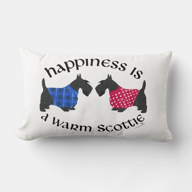 Scottish Terrier Happiness Pillow (Front)