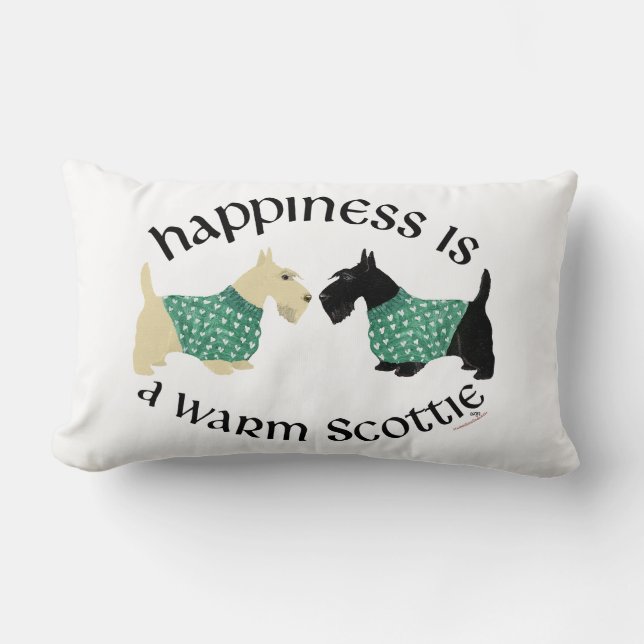 Scottish Terrier Happiness Pillow (Front)