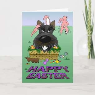 Scottish Terrier Happy Easter Card