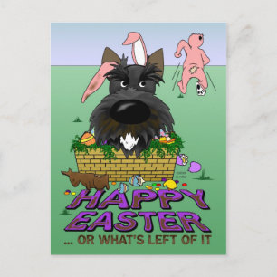 Scottish Terrier Happy Easter Postcard