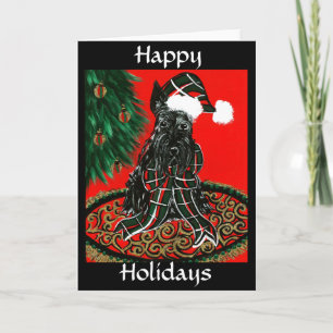 Scottish Terrier, Happy Holidays Card