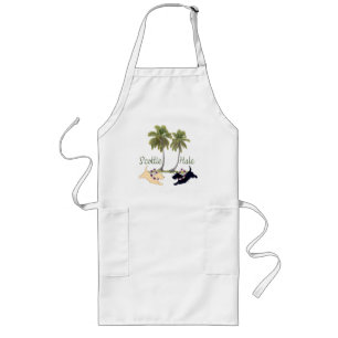 Scottish Terrier Hawaiian Design Long Apron