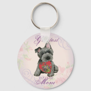 Scottish Terrier Heart Mum Keychain