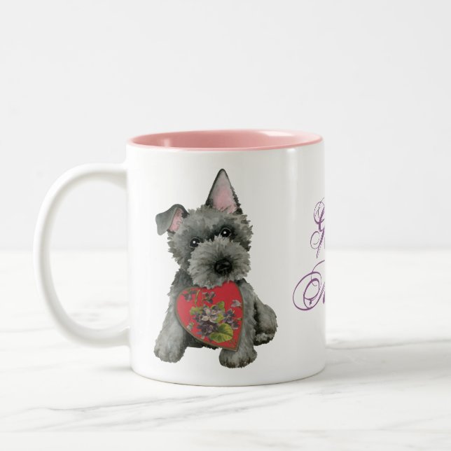 Scottish Terrier Heart Mum Two-Tone Coffee Mug (Left)