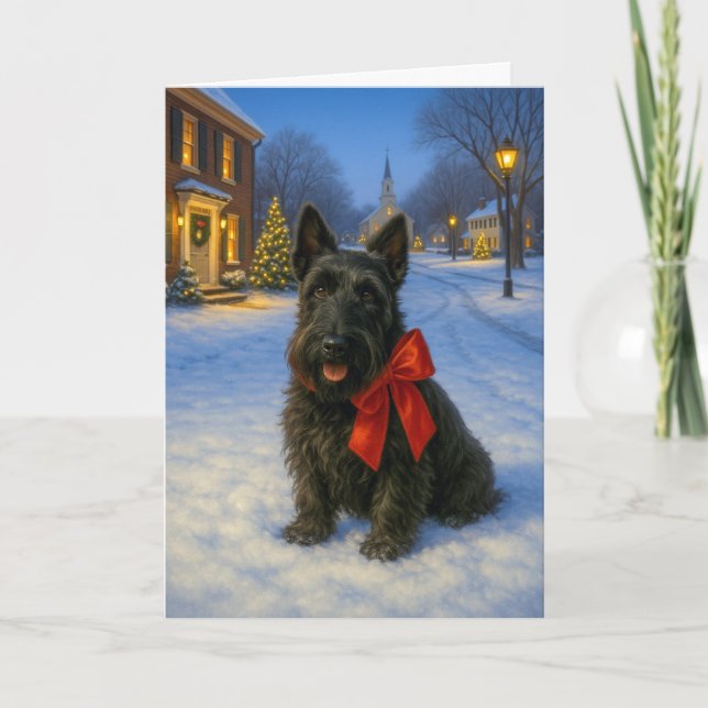 Scottish Terrier Holiday Card (Front)