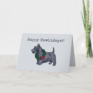 Scottish Terrier Holiday Card