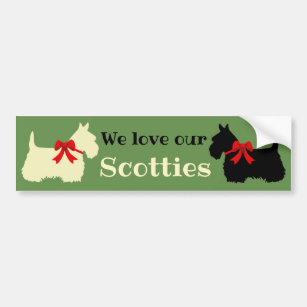Scottish Terrier, I love my Scotties/wheaten/black Bumper Sticker