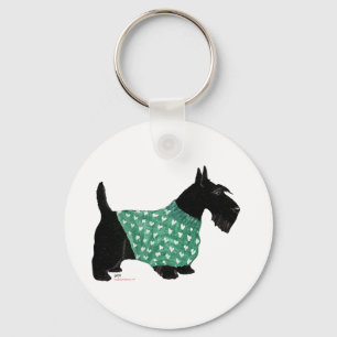 Scottish Terrier in a Sweater Key Ring